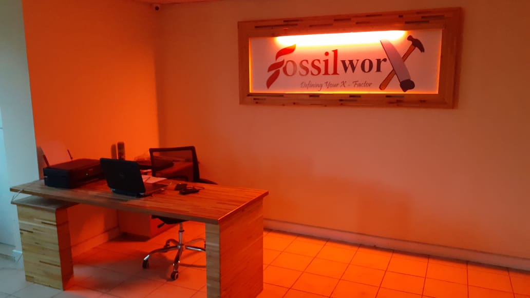 FossilWorX illuminated interior sign