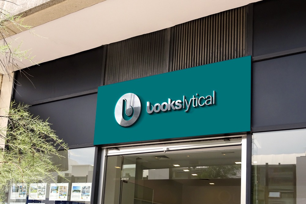 Bookslytical shop fascia signage