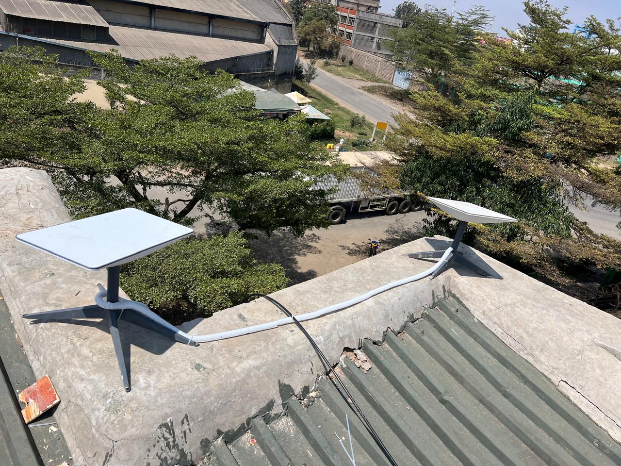 Dual Starlink commercial rooftop Nairobi